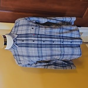 LEVI'S FLANNEL BUTTON DOWN SHIRT M MEDIUM 100% cotton
